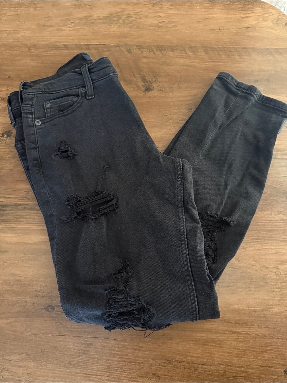 Aeropostale ripped mom jeans